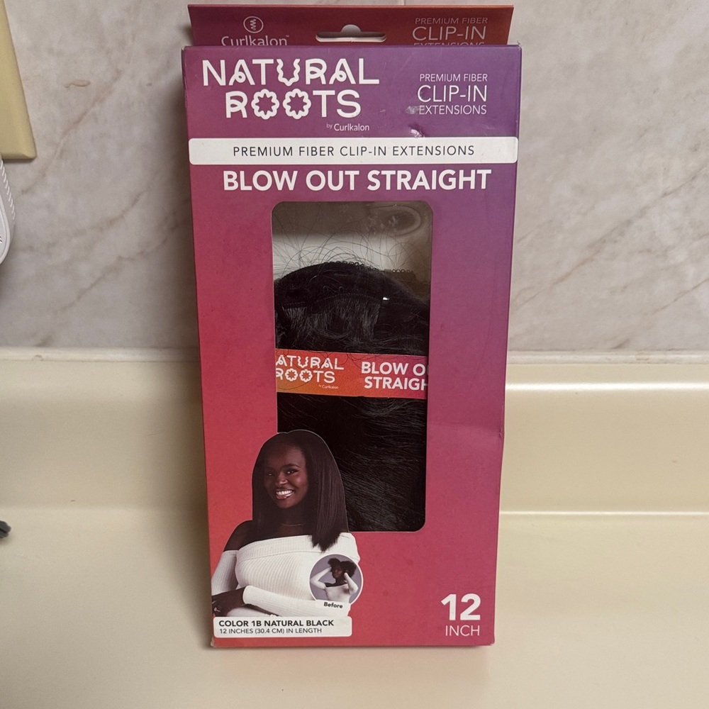 Blow Out Straight Clip-In Extensions - Natural Black